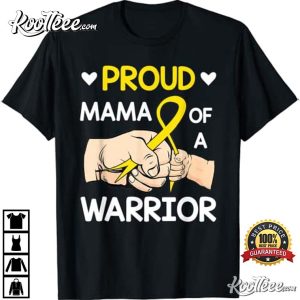 Bump Proud Mama Of A Warrior Childhood Cancer Awareness T Shirt 4