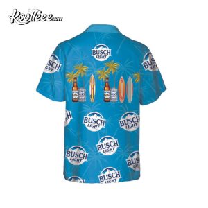 Blue Busch Light All Over Print 3D Hawaiian Shirt 1