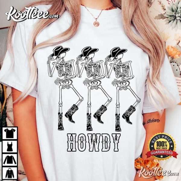 Howdy Cowboy, Dancing Skeleton Comfort Colors T-Shirt