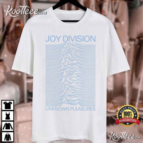 Joy Division Unknown Pleasures Blue On White T-Shirt