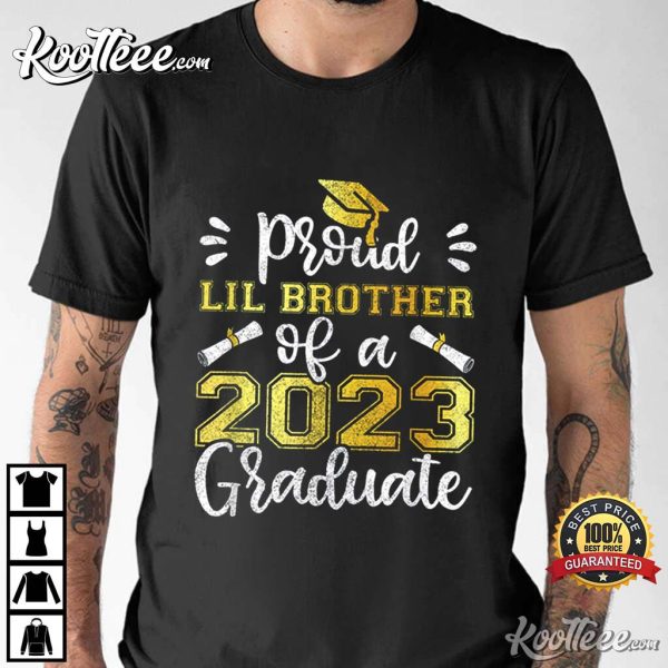 Proud Lil Brother 2023 Graduation T-Shirt