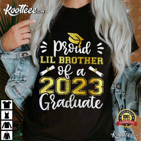 Proud Lil Brother 2023 Graduation T-Shirt