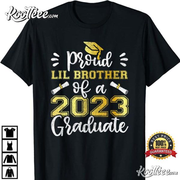 Proud Lil Brother 2023 Graduation T-Shirt