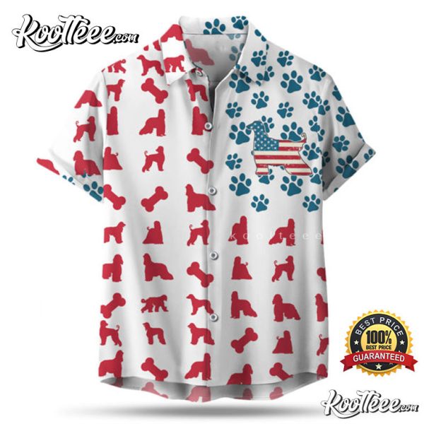 Afghan Hound American Flag 4th Of July Hawaiian Shirt