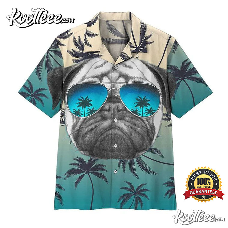 Pug Summer Vibe Dog Lover Hawaiian Shirt