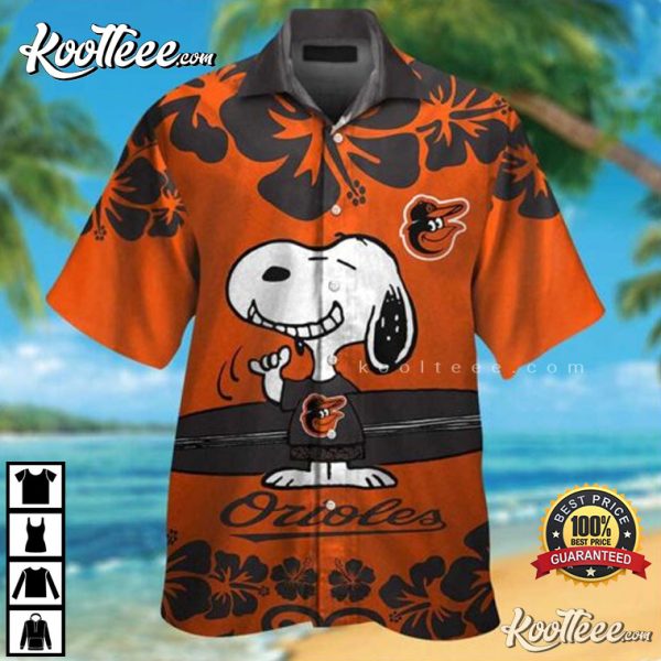 Baltimore Orioles Baseball Snoopy Hawaiian Shirt