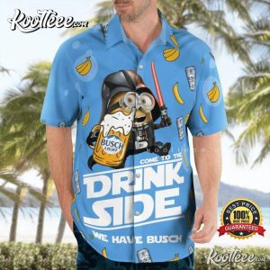 Minion Darth Vader Busch Light Drinking Beer Hawaiian Shirt