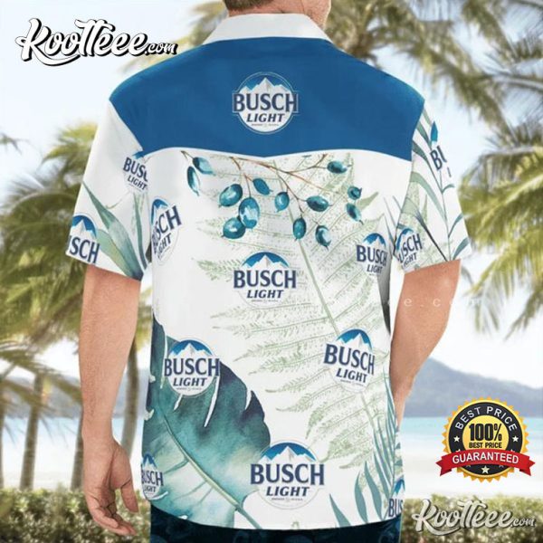 White Busch Light Beer Hawaiian Shirt