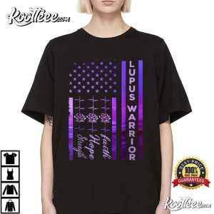 Lupus Awareness American Usa Flag Lupus Warrior T-Shirt