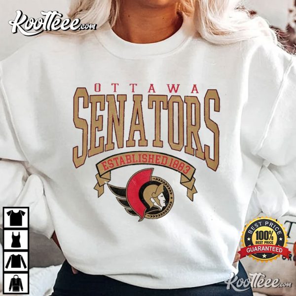Ottawa Senators Vintage College Hockey Fan T-Shirt