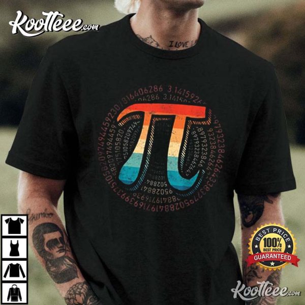 Vintage Pi Day Funny Mathematic Math for Teachers Kids T-Shirt