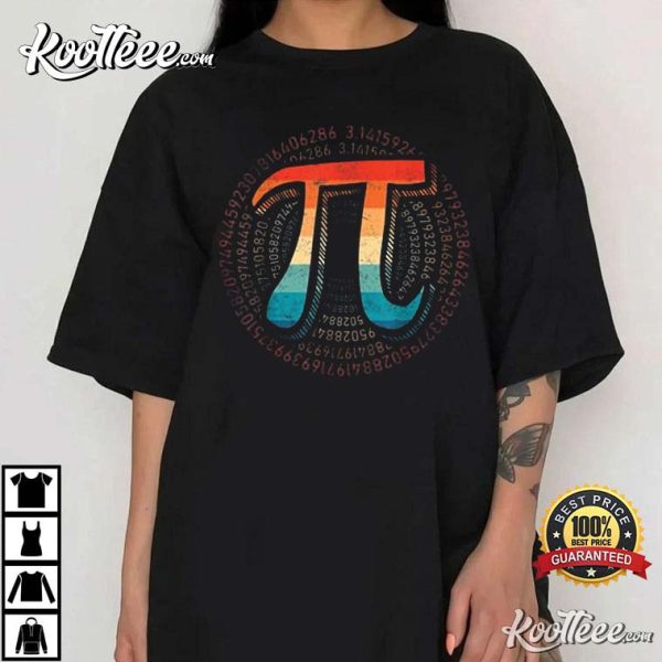 Vintage Pi Day Funny Mathematic Math for Teachers Kids T-Shirt