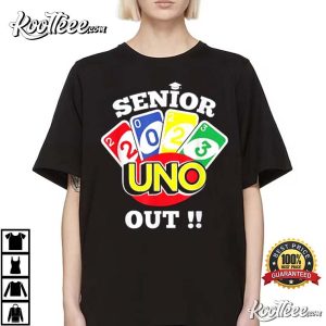 Senior 2023 Uno Out Funny Class Graduation Teacher T-Shirt