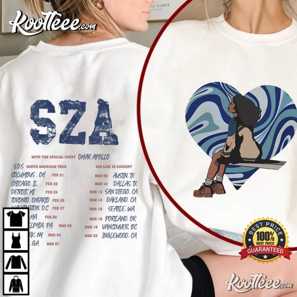 SZA North America Tour 2023 S.O.S Album T-Shirt
