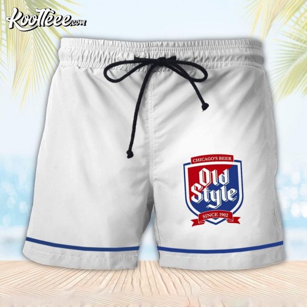 Old Style Beer Hawaiian Beach Shorts