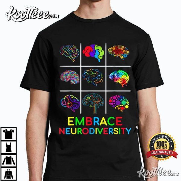 Embrace Neurodiversity Video Game Autism Awareness T-Shirt