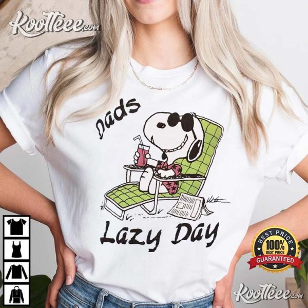 Dads Lazy Day Vacation Peanuts Father’s Day Gift T-Shirt