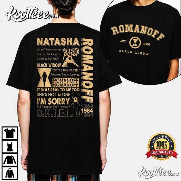 Natasha Romanoff Black Widow SHIELD Avengers T-Shirt