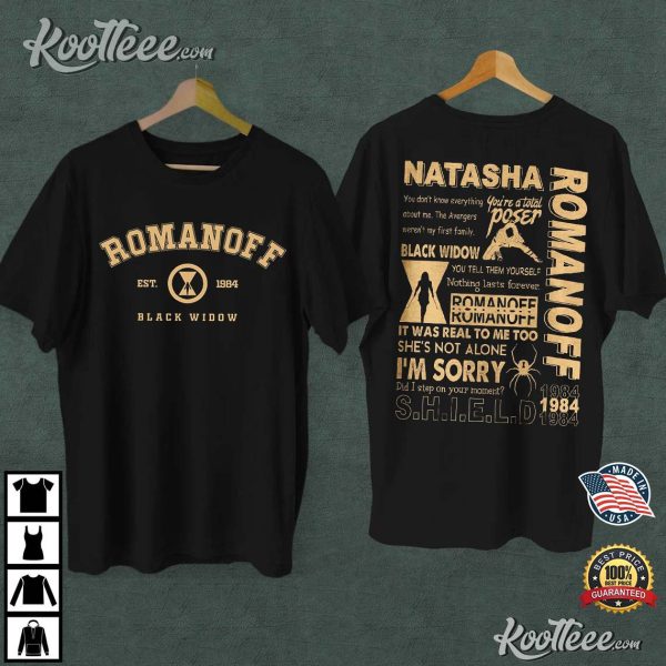 Natasha Romanoff Black Widow SHIELD Avengers T-Shirt