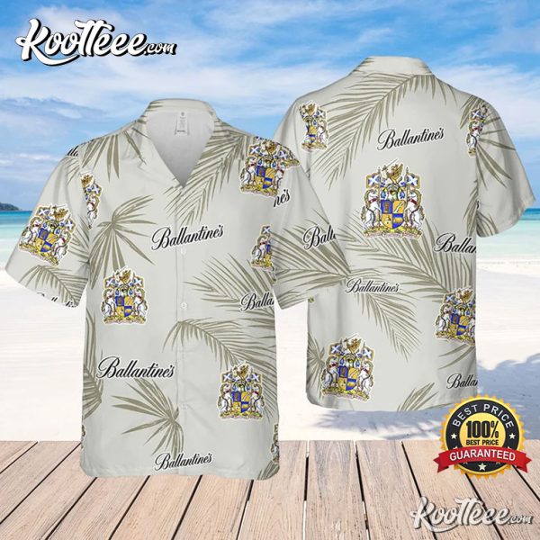 Ballantines Palm Leaves Pattern Hawaiian Shirt