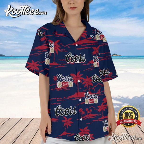 Coors Banquet Beach Pattern Aloha Hawaiian Shirt