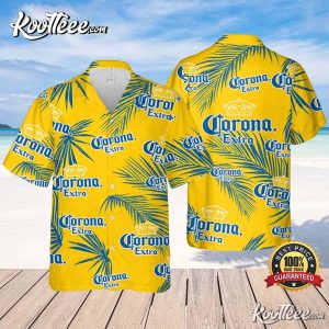 Corona Palm Leaves Pattern Hawaiian Shirt