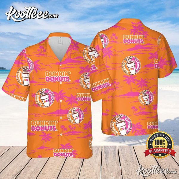 Dunkin Donuts Beach Pattern Hawaiian Shirt
