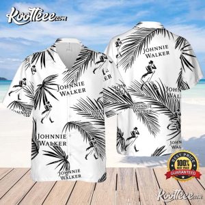 Johnnie Walker Palm Leaves Pattern Hawaiian T-Shirt