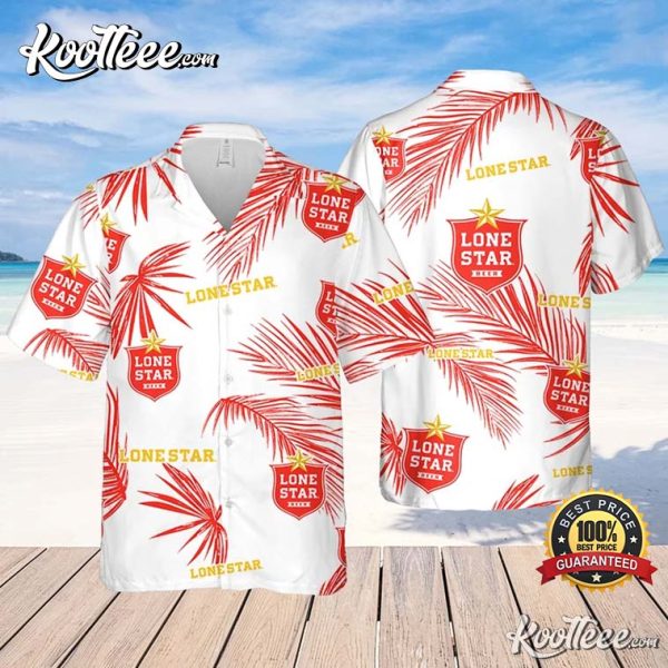 Lone Star Palm Leaves Pattern Hawaiian Shirt