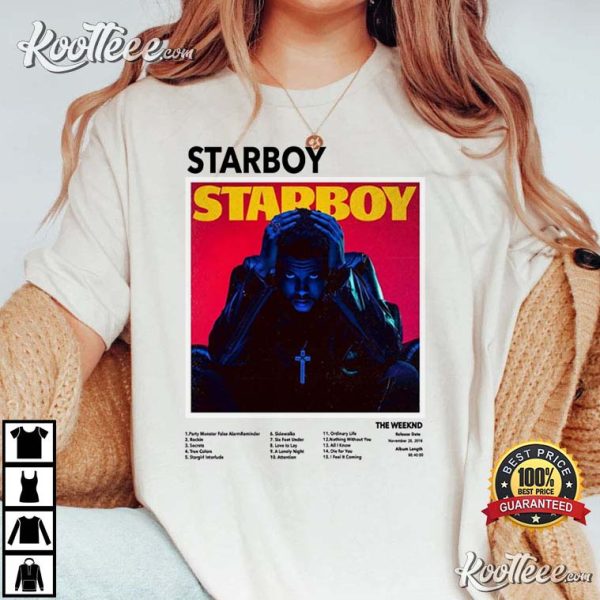 Starboy The Weeknd Retro Album T-Shirt