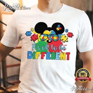 Ok To Be Different Autism Support Puzzle Piece T-Shirt