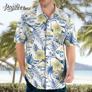 Floral Corona Light Beer Hawaiian Shirts And Beach Shorts