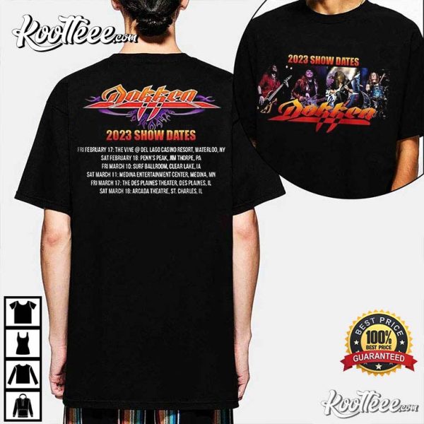 Dokken Band 2023 Show Dates Merch T-Shirt