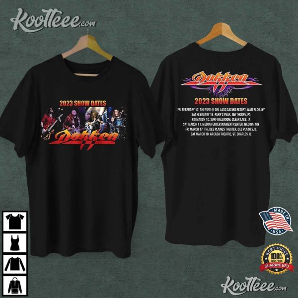 Dokken Band 2023 Show Dates Merch T-Shirt