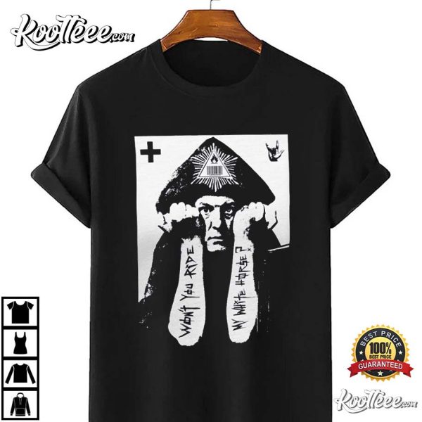 Aleister Crowley Electric Guitar Gothic Ozzy T-Shirt