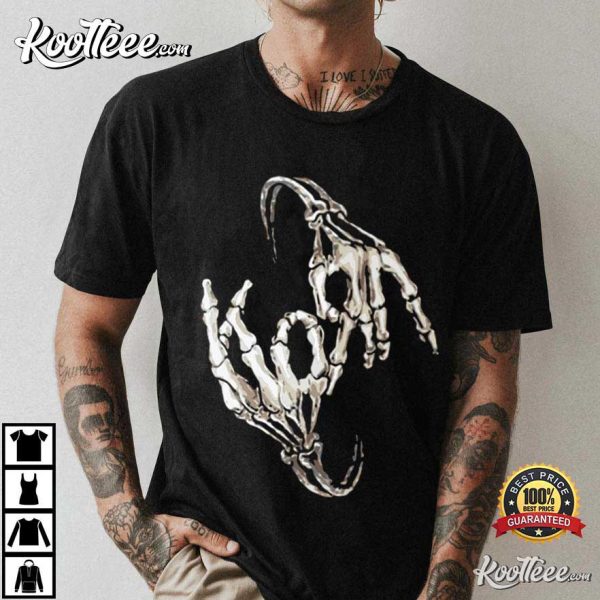 Korn Skeleton Hands Heavy Rock Metal T-Shirt