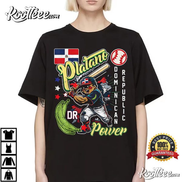Dominican Republic Baseball Platano Power T-Shirt