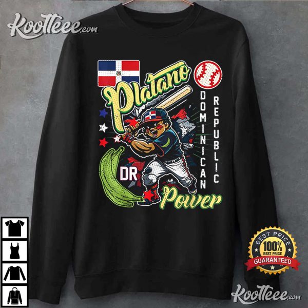 Dominican Republic Baseball Platano Power T-Shirt