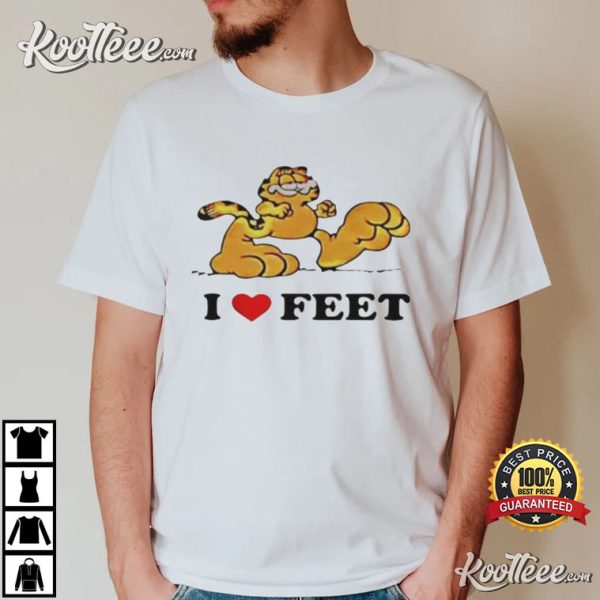 Garfield Funny Cat I Love Feet Unisex T-Shirt