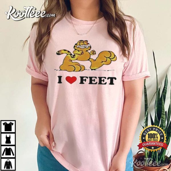 Garfield Funny Cat I Love Feet Unisex T-Shirt