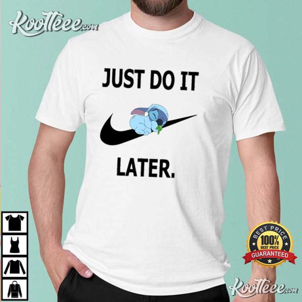 Just Do It Later Sleeping Stitch T-Shirt