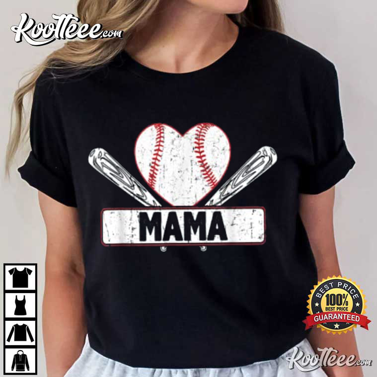Baseball Mama Matching Family Softball Baseball Lover Gift For Mom T-Shirt