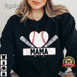 Baseball Mama Matching Family Softball Baseball Lover Gift For Mom T Shirt 2