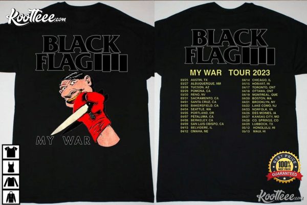 Black Flag My War 2023 World Tour T-Shirt