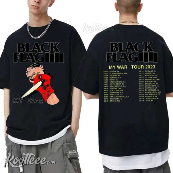 Black Flag My War 2023 World Tour T-Shirt