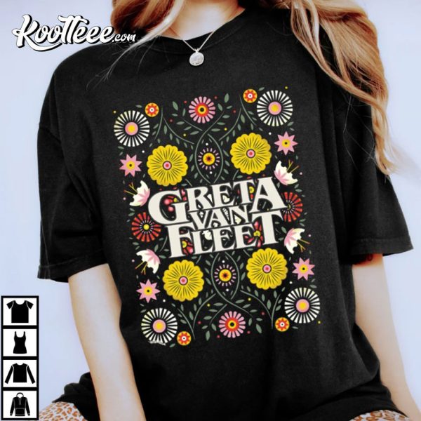 Greta Van Fleet Dream In Gold Tour 2023 T-Shirt #2