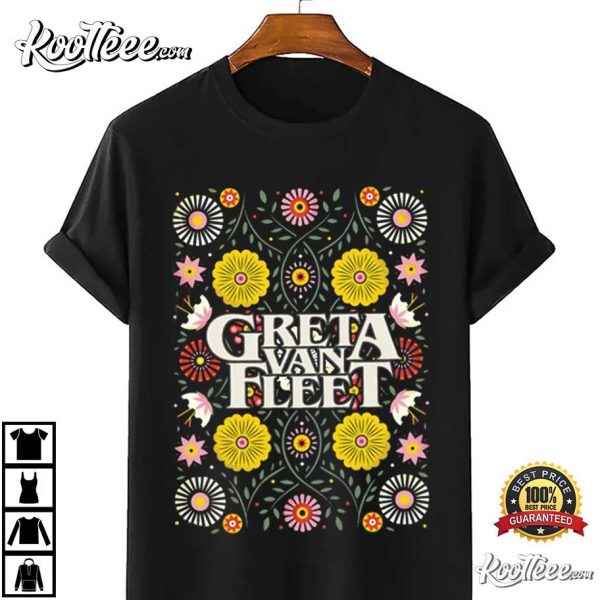 Greta Van Fleet Dream In Gold Tour 2023 T-Shirt #2