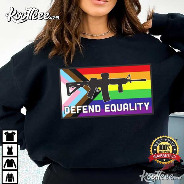 Progress Pride Defend Equality LGBTQ T-Shirt
