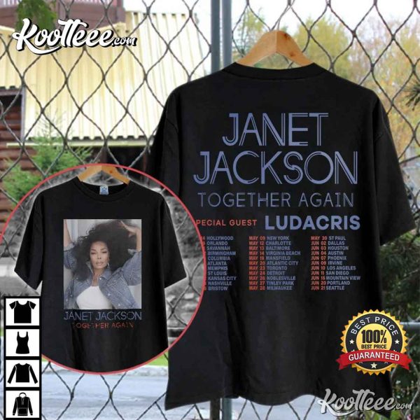 Janet Jackson Together Again Tour Dates 2023 T-Shirt