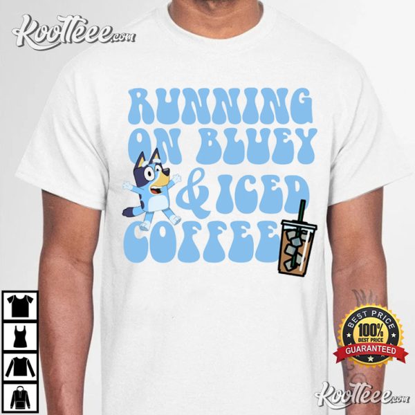 Running On Bluey Iced Coffee With Matching Pocket T-Shirt